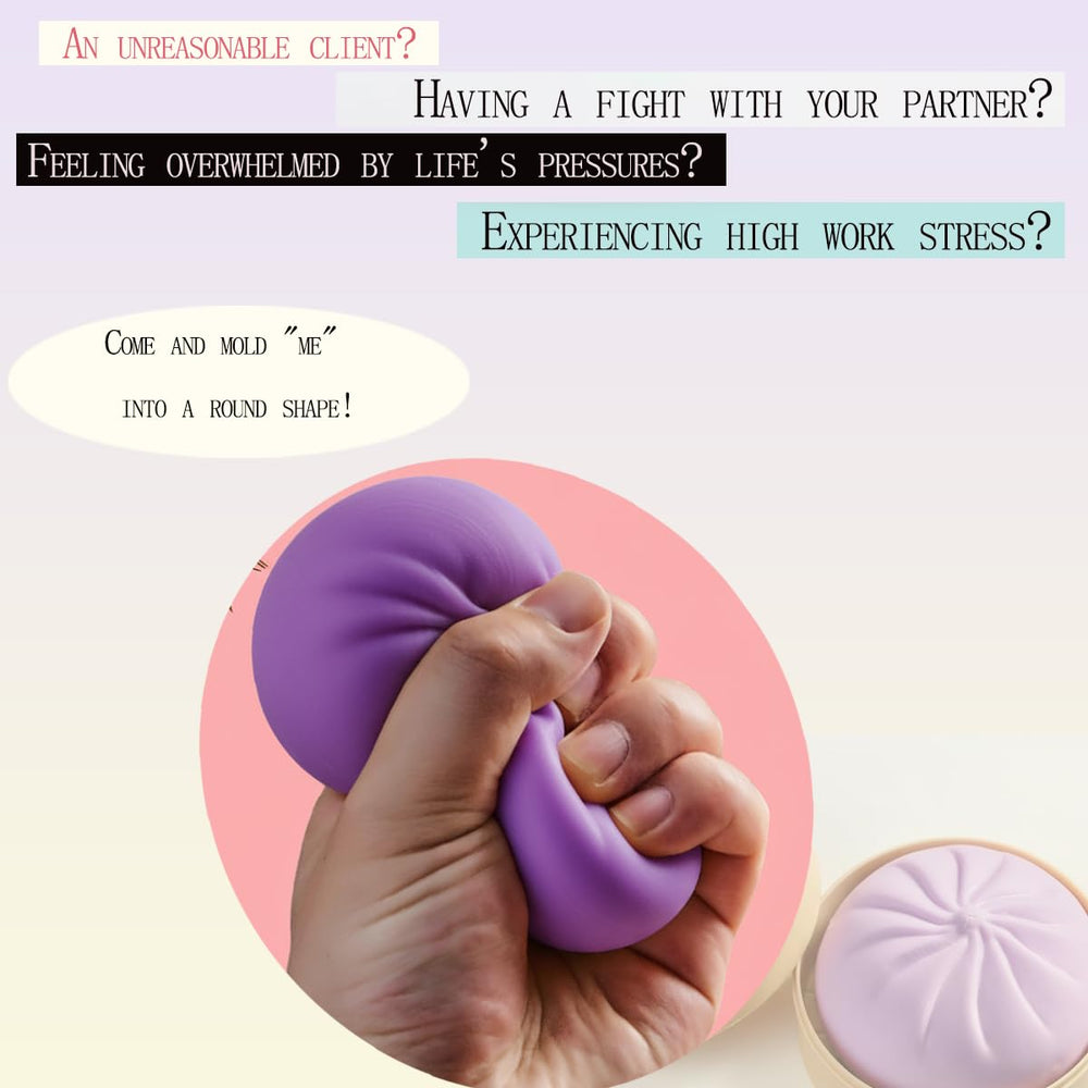 Dumpling Squishy Toy durable non-toxic material ensures long-lasting play.
