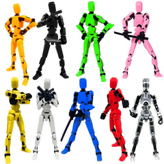 Dumwick Titan 13 multi-jointed figure in a dynamic pose for desk display.