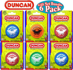 Duncan Butterfly Yo-Yo six-pack in assorted colors for beginners