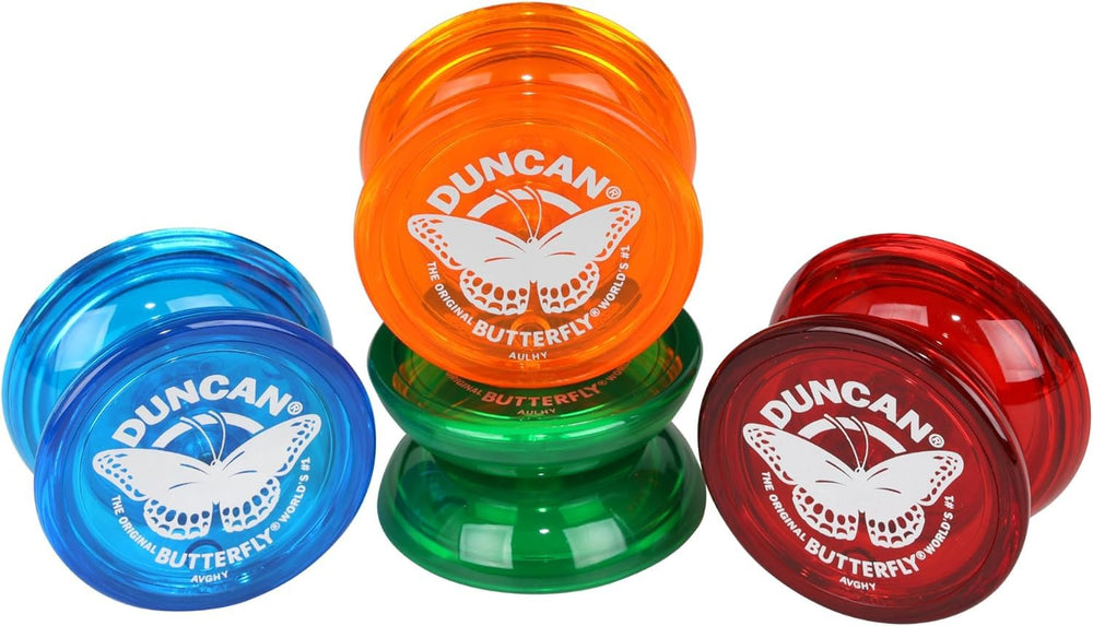 Duncan Butterfly Yo-Yo steel axle detail emphasizes smooth spins and consistency.
