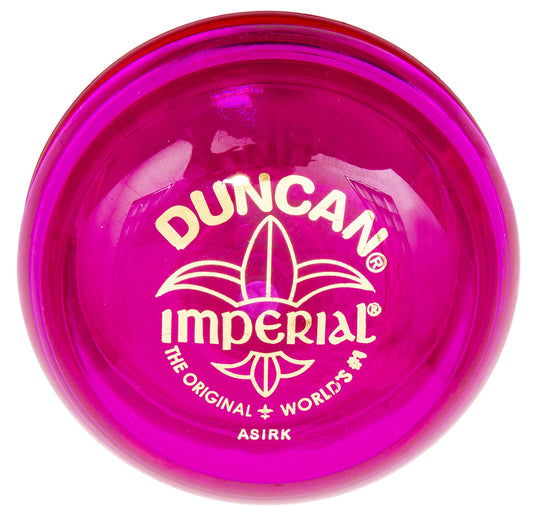 Duncan Imperial Yo-Yo front view in fuchsia, ideal for beginners learning basic tricks.