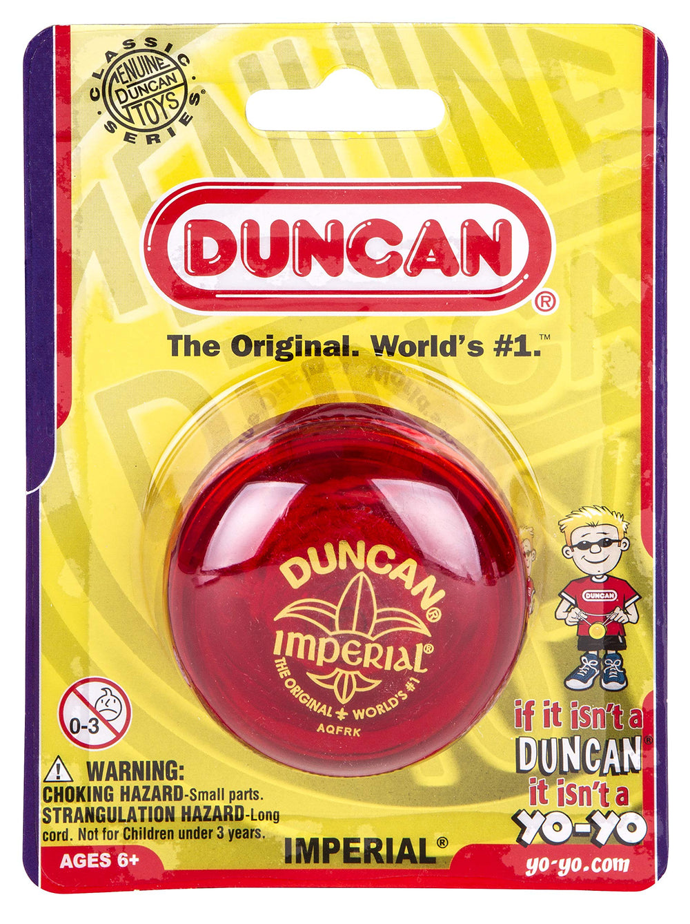 Duncan Imperial Yo-Yo red in action demonstrating smooth looping
