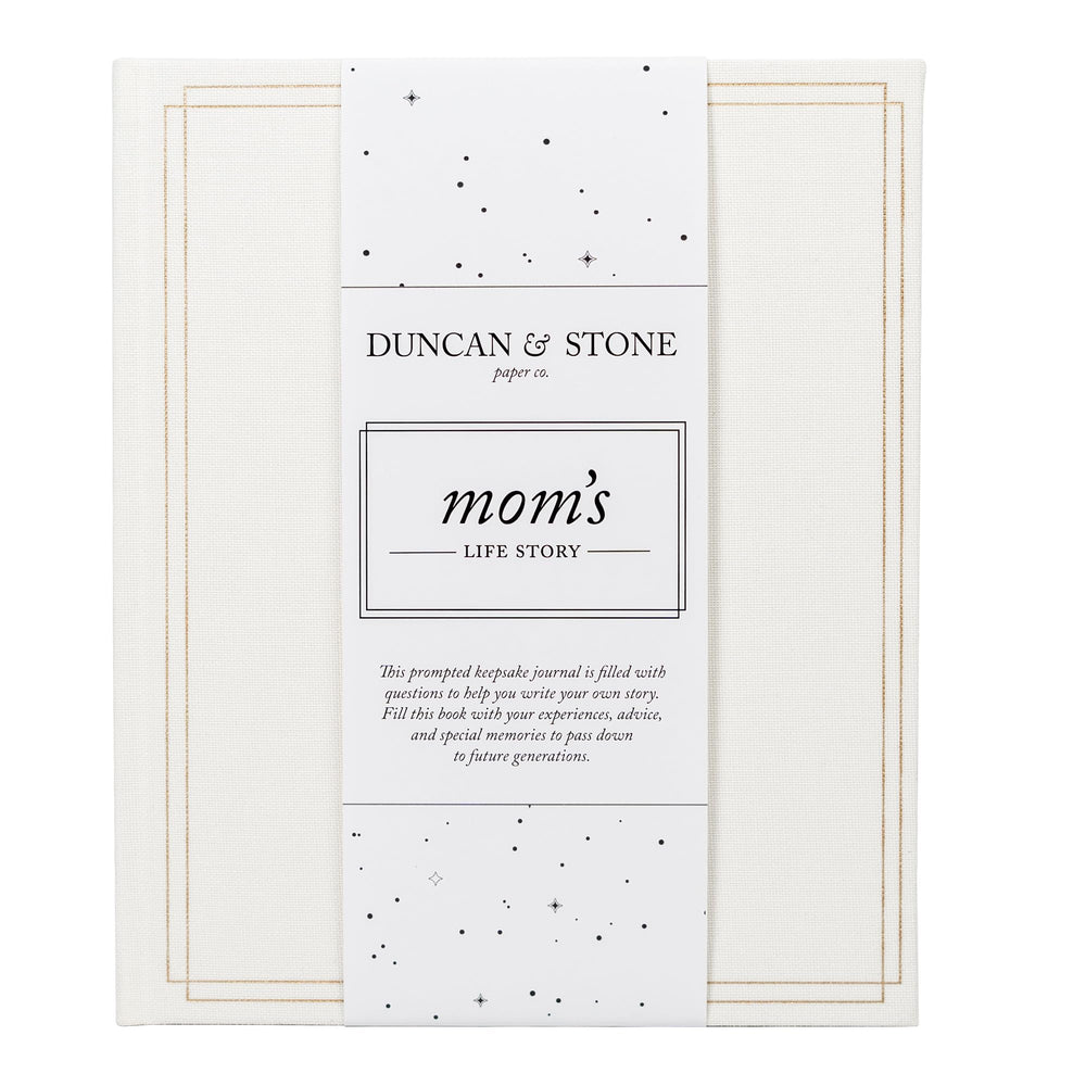 DUNCAN & STONE PAPER CO. ivory journal cover with linen bound finish for keepsakes