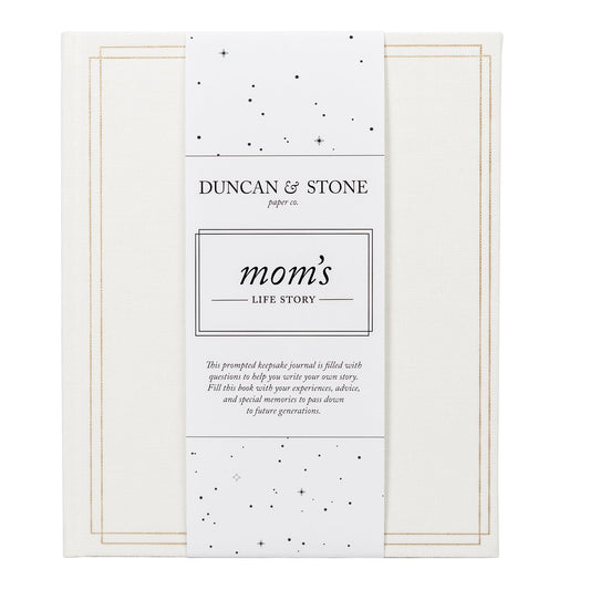 DUNCAN & STONE PAPER CO. ivory journal cover with linen bound finish for keepsakes