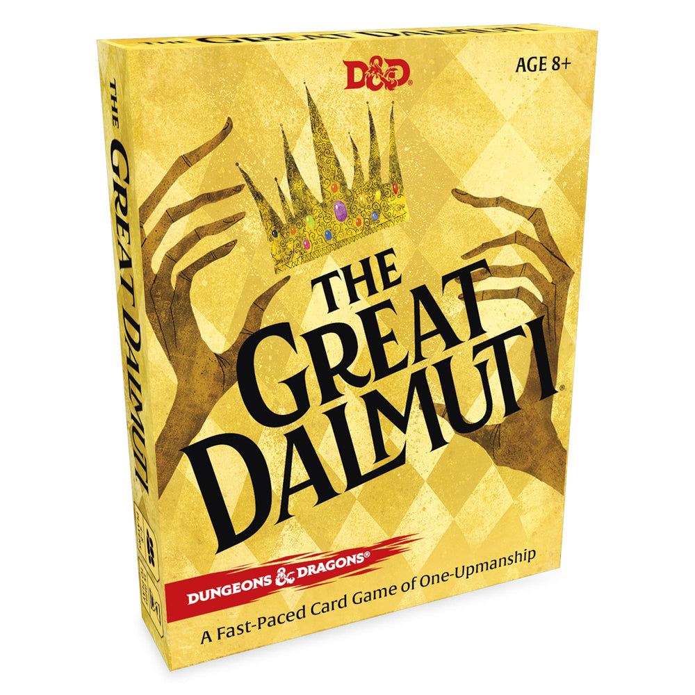 Dungeons and Dragons Great Dalmuti deck with D&D-themed card art for quick rounds