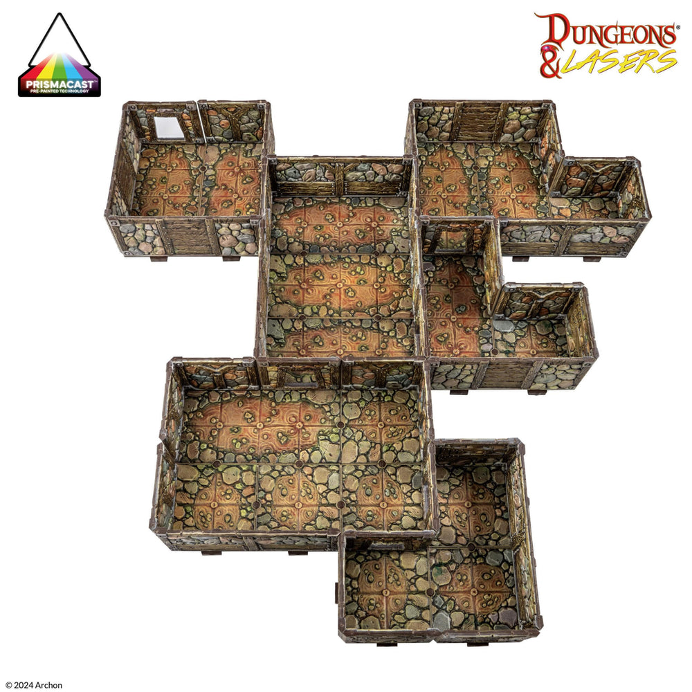 Dungeons & Lasers Abandoned Mines interior rooms with detailed corridors