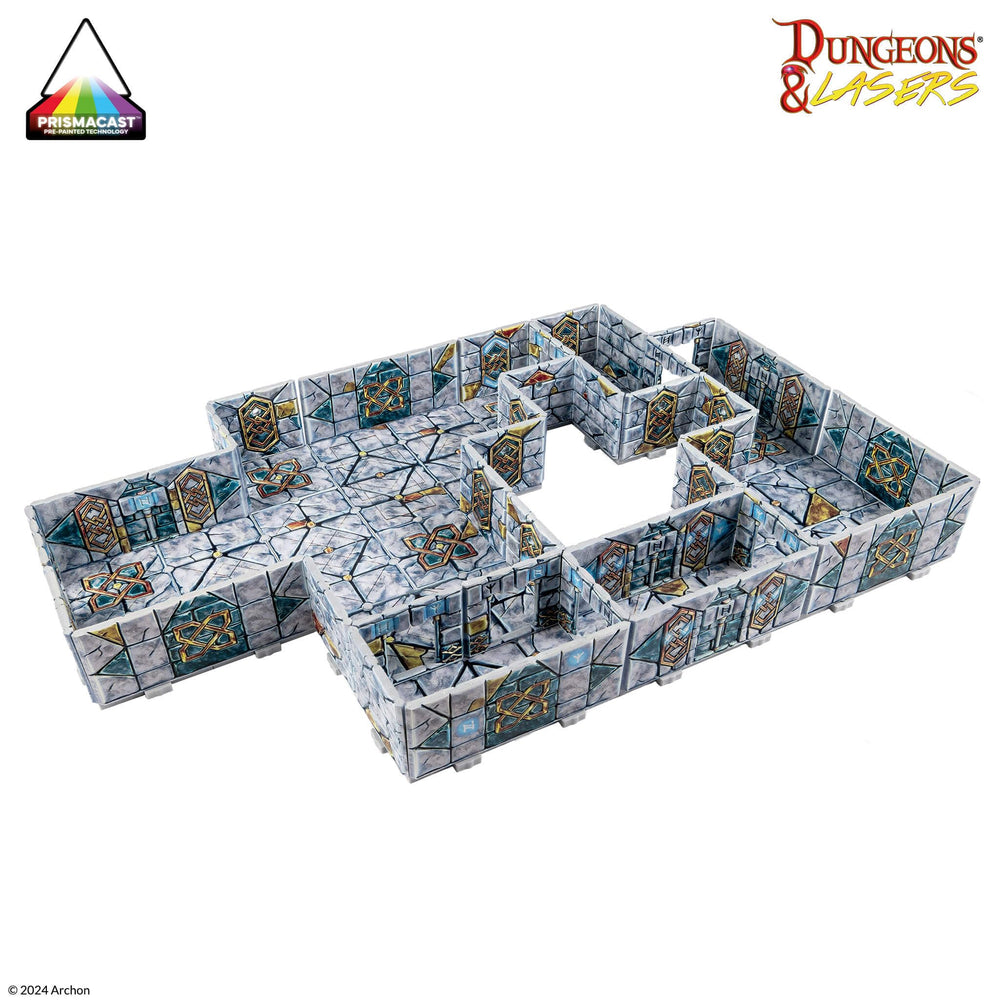 Dungeons & Lasers full-height walls and rooms deliver immersive dungeon layouts.