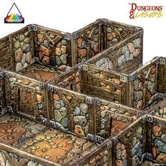 Dungeons & Lasers Prismacast colors highlighting vibrant palette on terrain