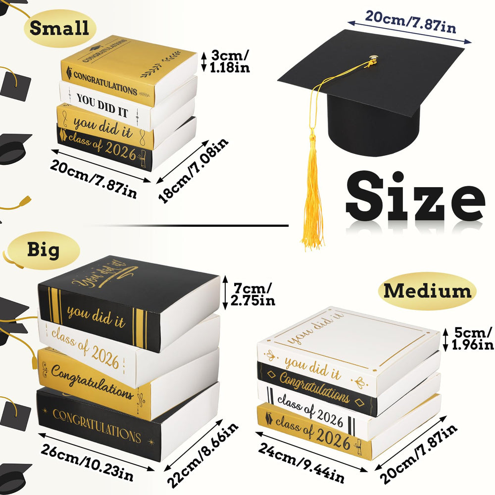 Dunzoom graduation cap detail highlights a refined touch for keepsake centerpieces