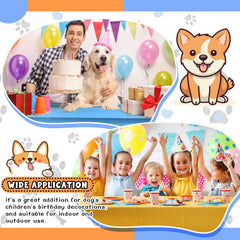 Dunzoom paw-print tablecloth multicolor versatile decor with quick cleanup after celebrations