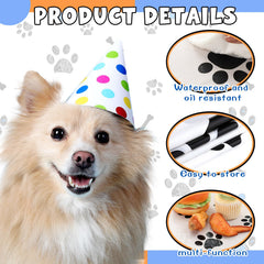 Dunzoom puppy paw print tablecloth yellow adds cheer and easy cleanup after snacks