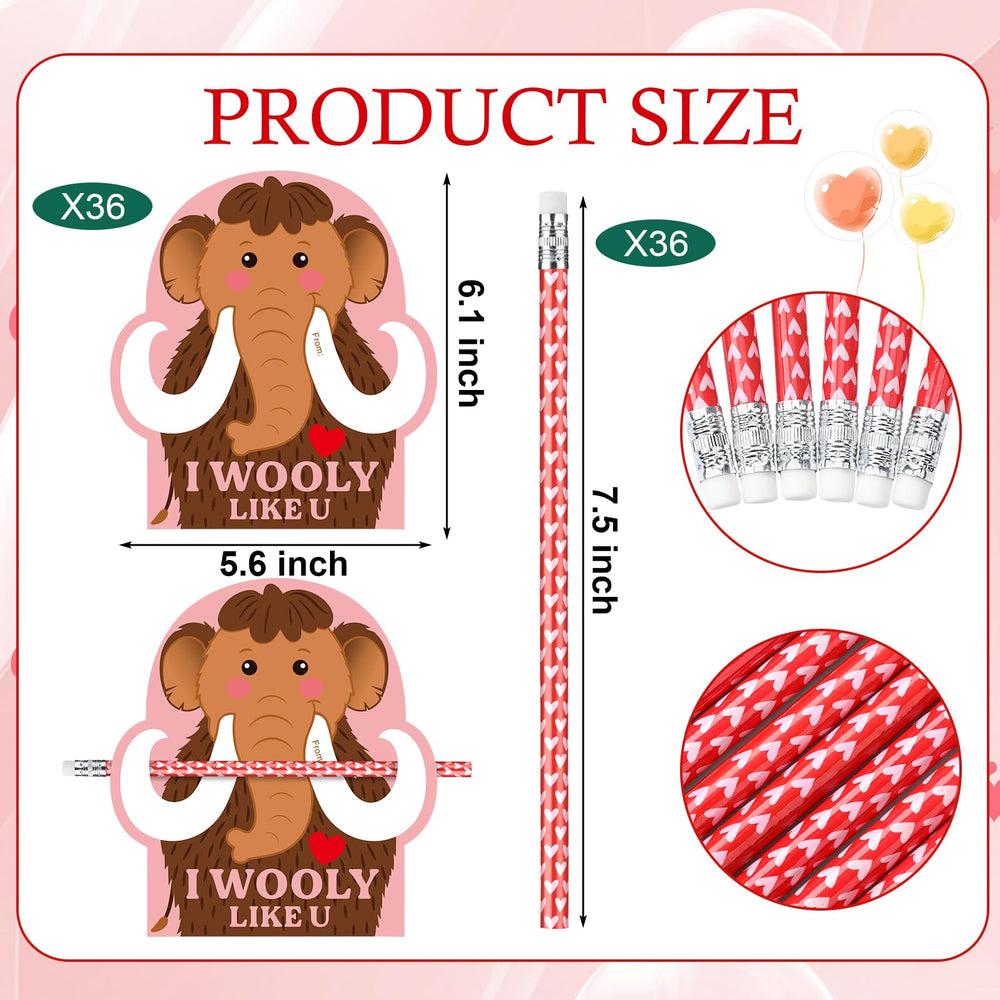Dunzoom Valentine pencil with heart design for gifting and writing