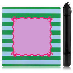 Dunzy mahjong mat 33x33 foldable soft surface protects tabletops during play.