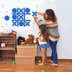 DUOLIYBC blue wall-mounted tic tac toe supports quick interactive breaks at work.