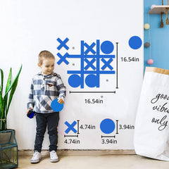 DUOLIYBC blue tic tac toe on wall decor brightens hallways and classrooms.
