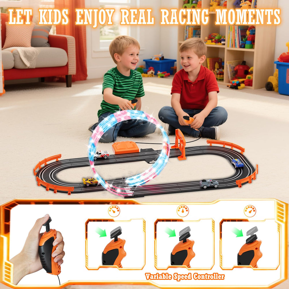 DUONIZAY magnet-enhanced cars maintain grip through sharp turns.