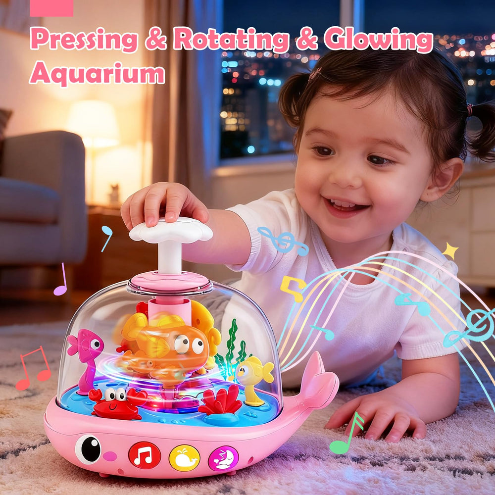 DUPHLAGT musical whale toy with ocean sounds for auditory interest
