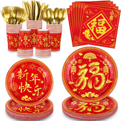 Durony 168-piece tableware set for 24 guests with easy cleanup