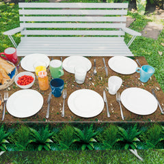 durony green safari table cover doubles as party decor and table protector