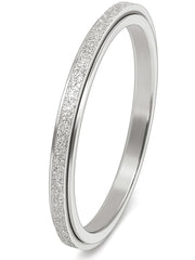 DURSI 2mm stainless steel spinner ring in motion, illustrating a smooth spin for focus.