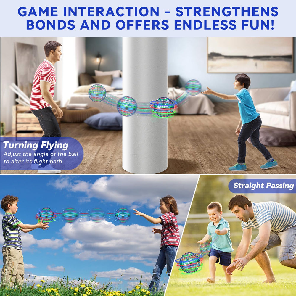 Dusfan Flying Orb Ball ABS shell for safe, durable indoor and outdoor use.