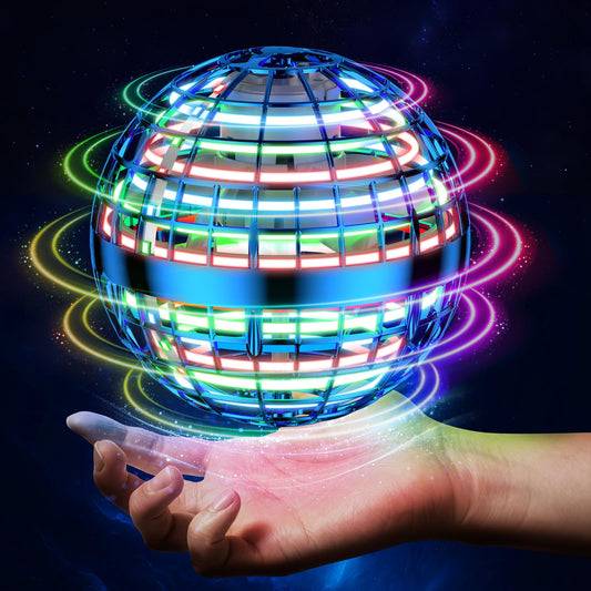 Dusfan Flying Orb Ball in hover mode for precise indoor play.