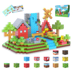 DUSH PACE 176pcs magnetic blocks form a colorful structure, boosting spatial thinking.