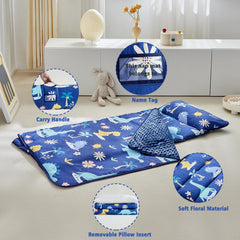 DuShow nap mat features friendly dinosaur design for engaging preschool naps