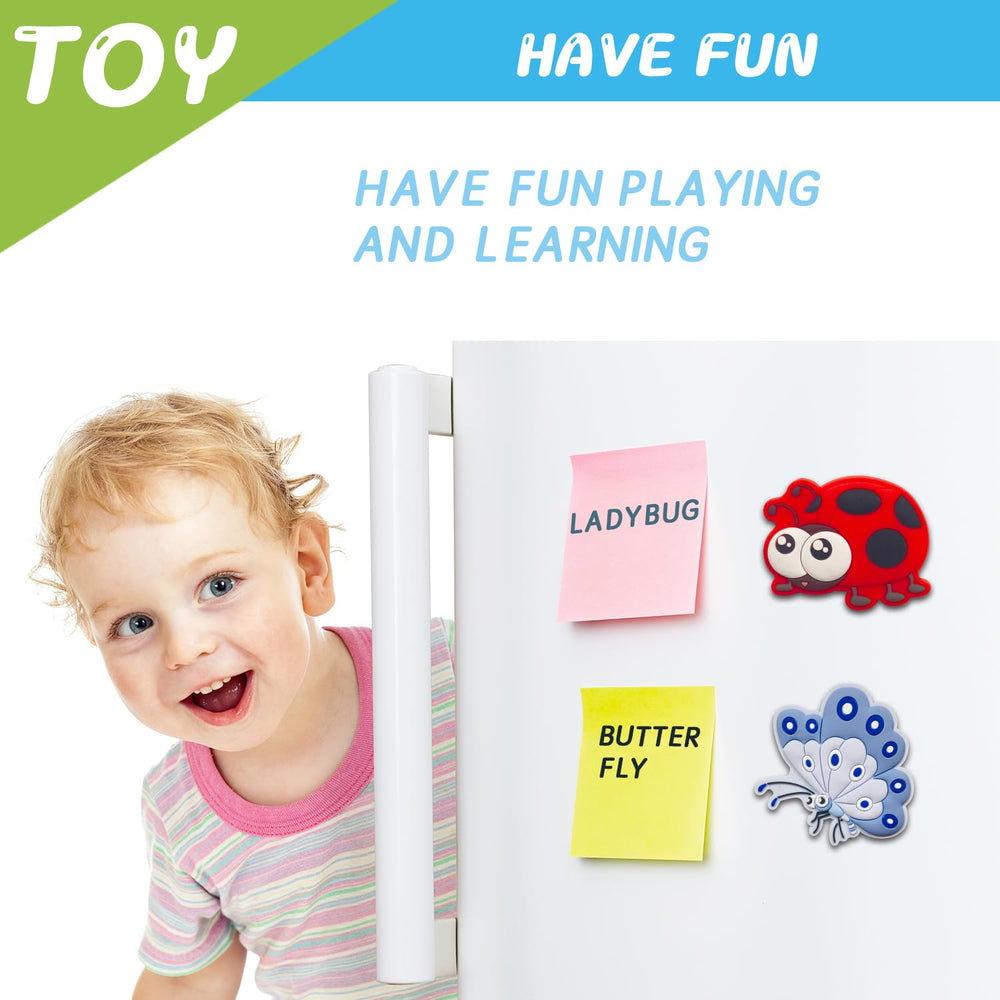 DUUMI Toddler Fridge Magnets Butterfly: 3D colors spark imagination during daily routines.