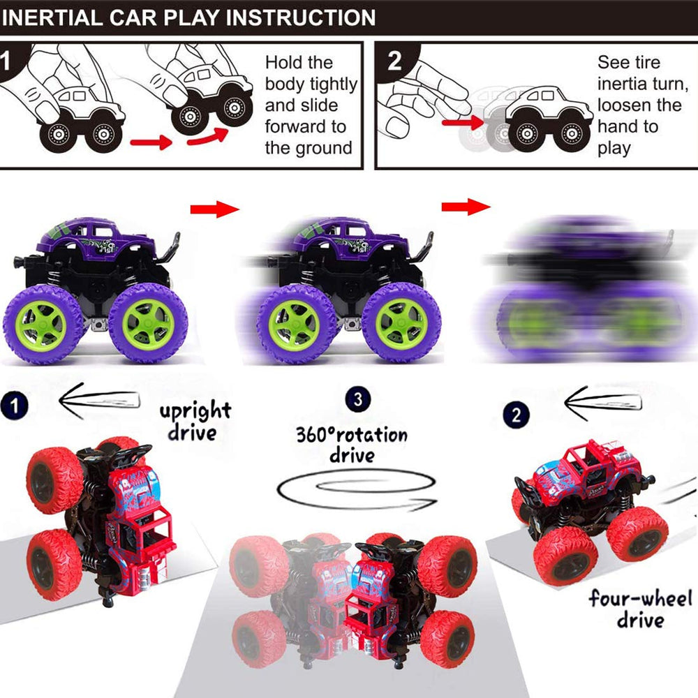 Duyfioa monster trucks 360 rotation action for dynamic stunts