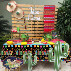 Dvaorc sombrero print tablecloth adds festive flair