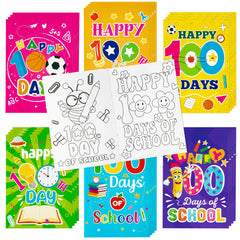 Dvbonike 100th Day coloring book cover collection for classroom celebrations and creativity.