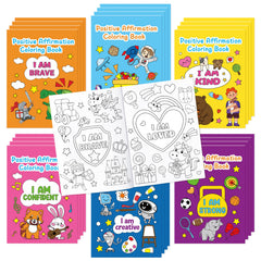 Dvbonike 24pcs affirmation coloring cover showcases bold statements to spark confidence.