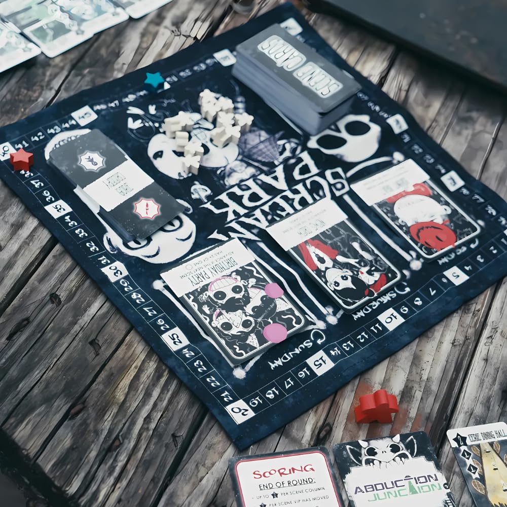 DVC Games Scream Park costumes and effects cards add thematic detail and atmosphere.