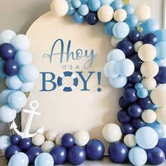 Dvehdbay first birthday boy decor provides a charming nautical theme for photos.