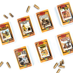 Bang Dynamite Box wooden life bullets provide satisfying tactile feel.