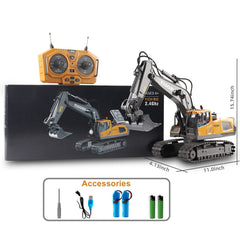 Dwi Dowellin RC excavator gift packaging, ideal for birthdays.