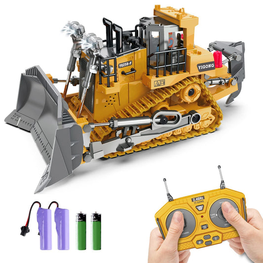 Dwi Dowellin RC Bulldozer cab view for realistic pretend play