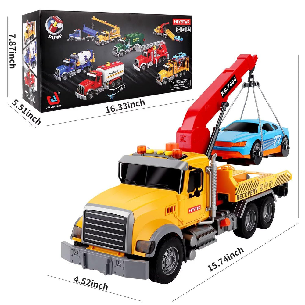 Headlights and sounds add immersive day or night play experience.