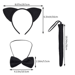 Dxhycc black cat bowtie adds adorable flair to kids' outfits.
