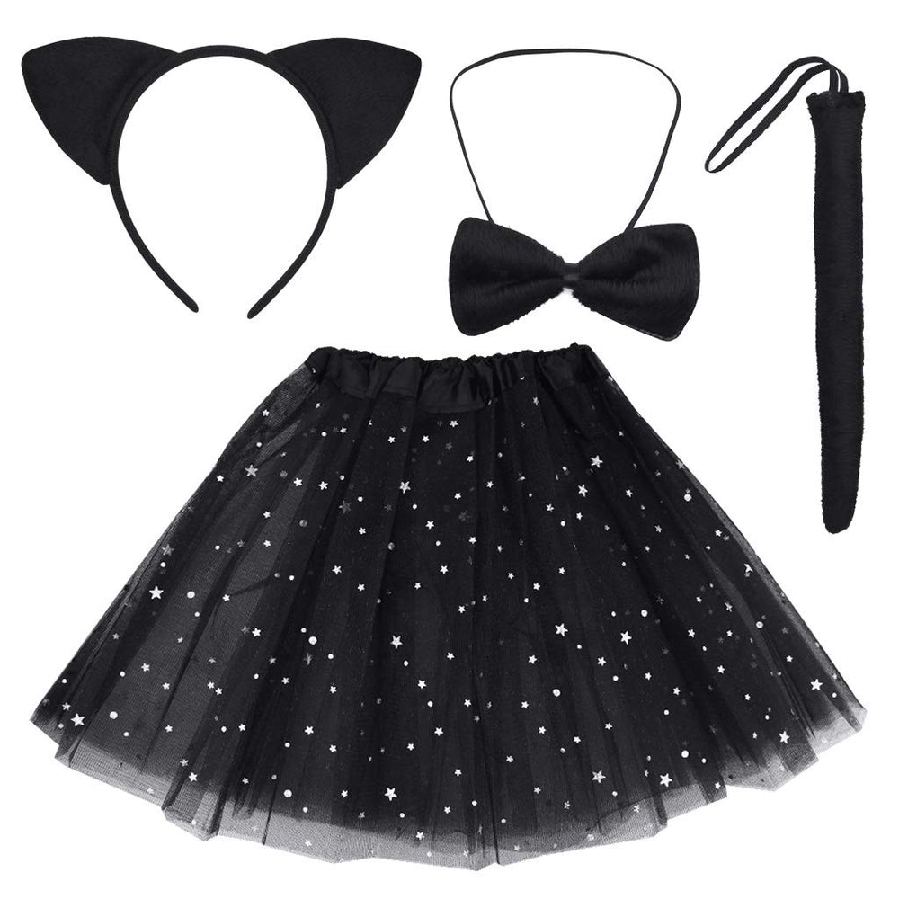 Dxhycc black cat ears headband for playful costumes and party fun.