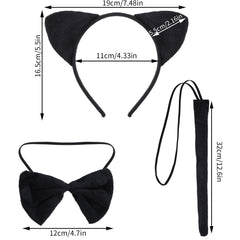 Dxhycc cat bow tie for kids—adjustable costume detail