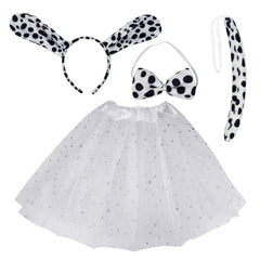 Dxhycc Dalmatian ears headband adds playful charm for kids' party costumes.