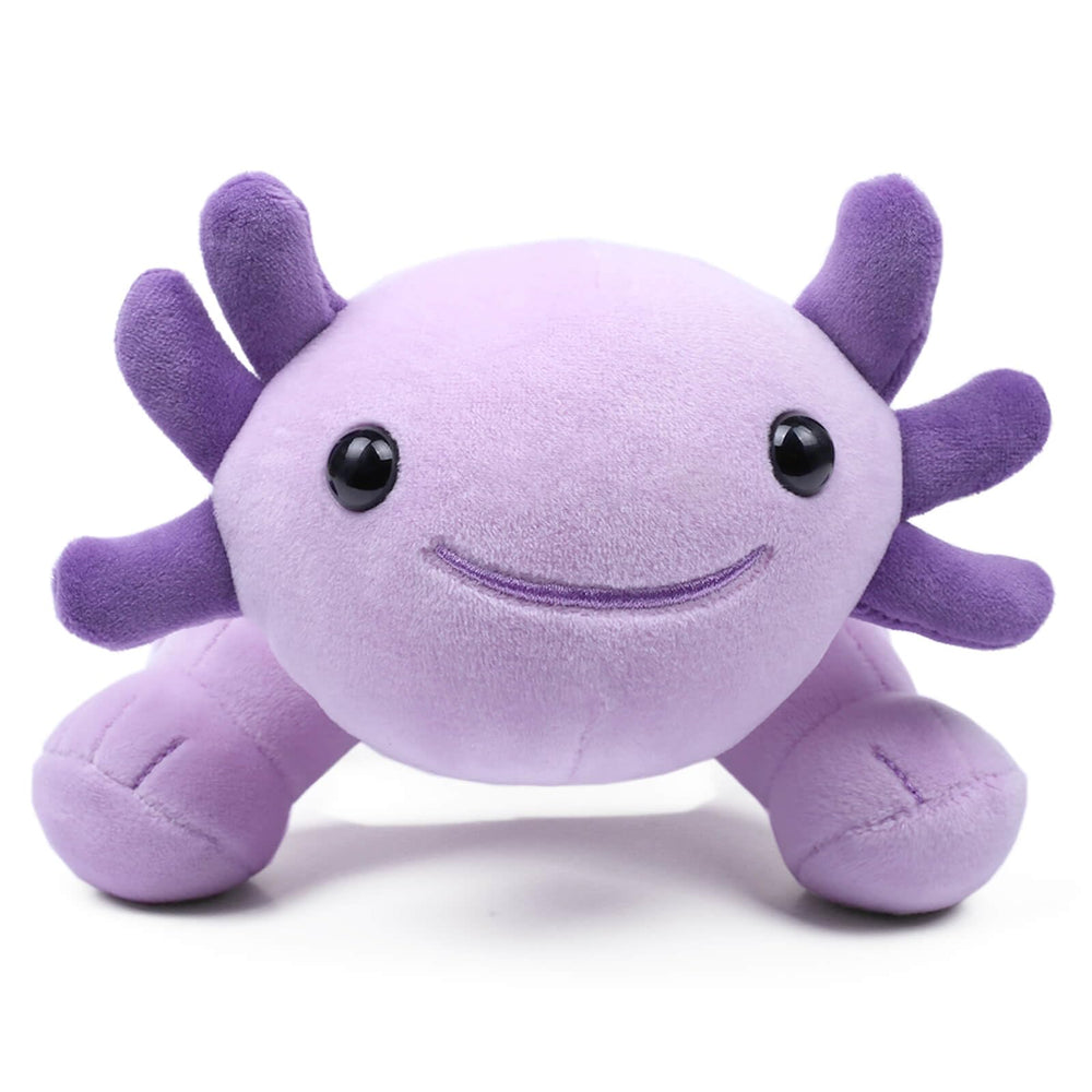 DYBFONO Axolotl plush side view, versatile decor for sofa or desk.