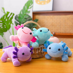 DYBFONO axolotl plush on sofa adds playful charm