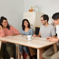 DYCE Brain Freeze cards spread across the table stimulate quick, witty responses.