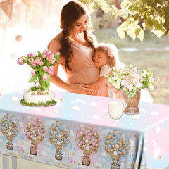 Dydamud bear-themed tablecloth setup shown for bear party decor.