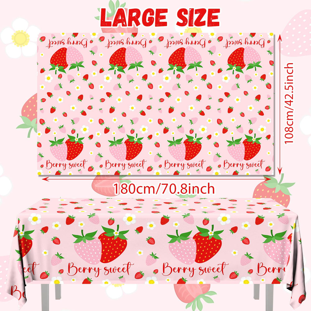 Dydamud strawberry tablecloth easy to wipe clean and store after use.