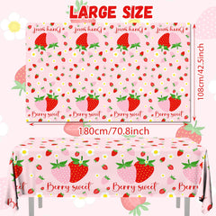 Dydamud strawberry tablecloth easy to wipe clean and store after use.