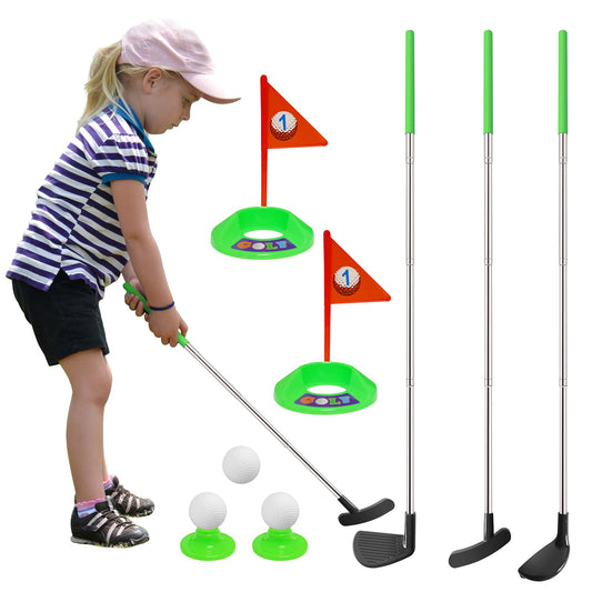 Dyienocs kids golf clubs set: club collection for beginner practice sessions.